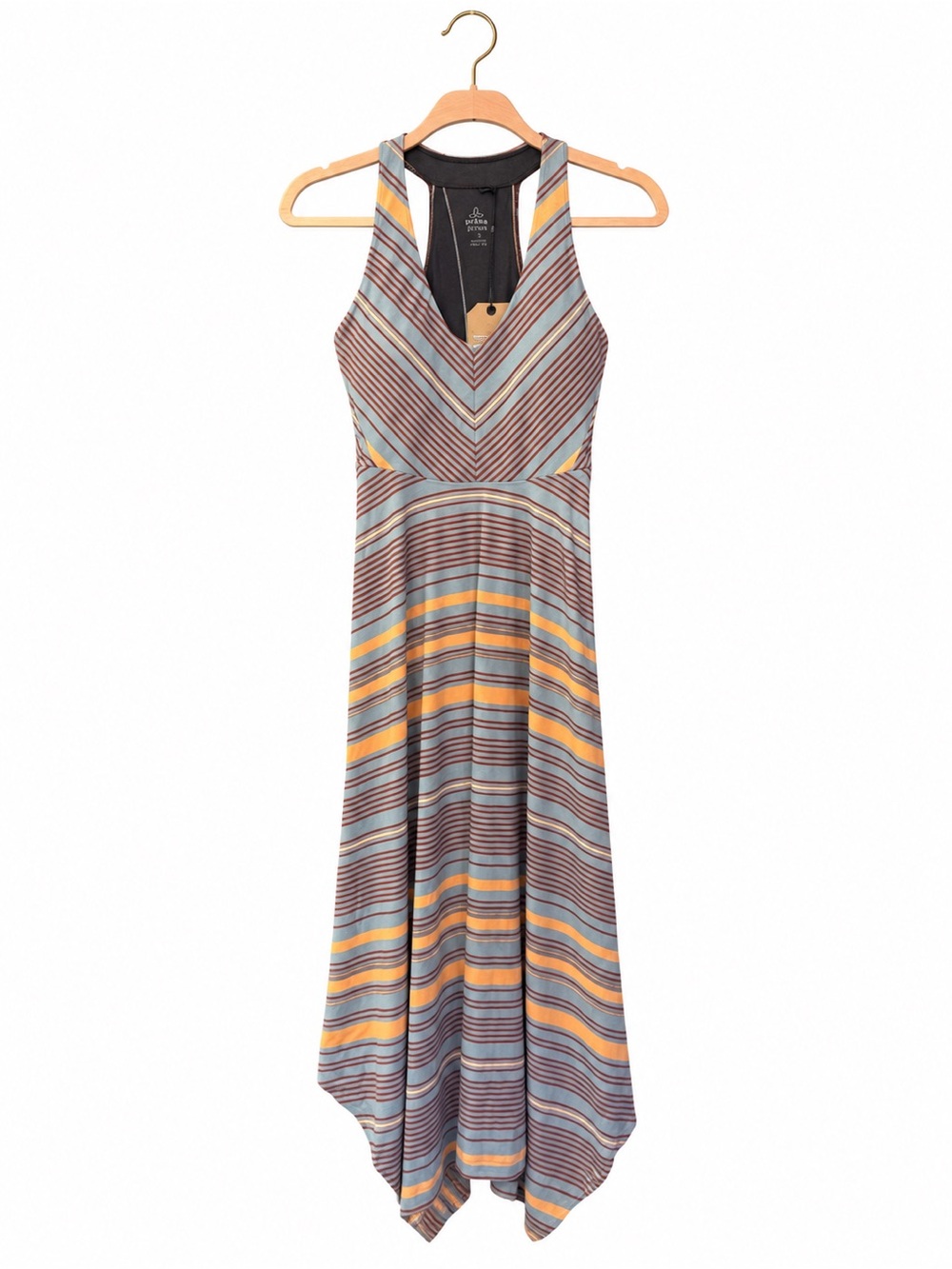 Prana Saxon Striped Dress Red Clay Blue Size Small NWT $119